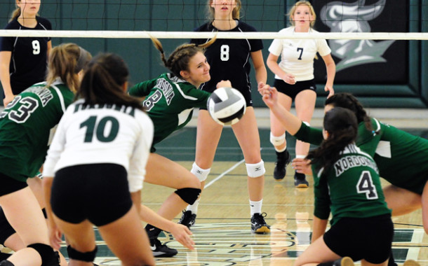Lady Knights beat Hudson in volleyball