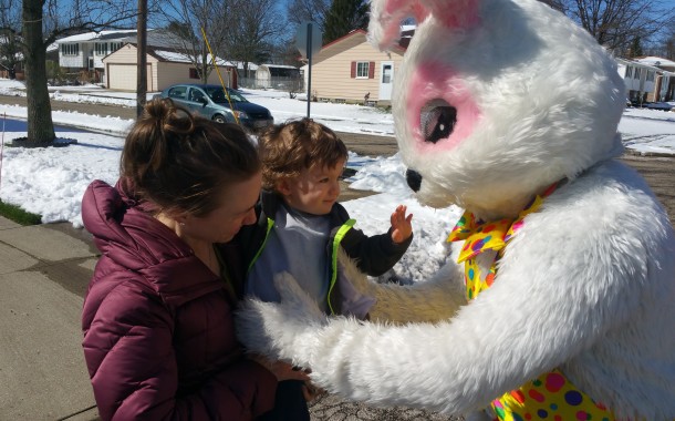 Easter Bunny Visits Northfield Village by Fire Truck (PHOTO GALLERY)