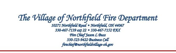 The Village of Northfield Fire Department May Report