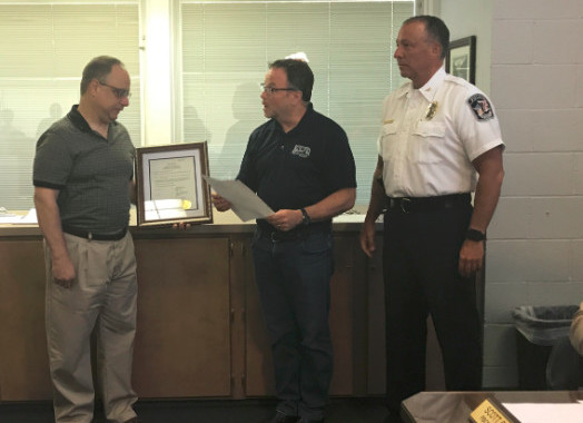 Officer Paul Valore retires and two part time police officers join the ranks