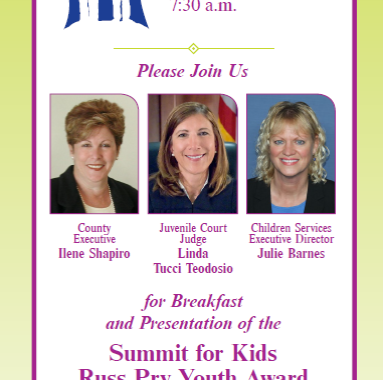 2018 Summit For Kids Professional Symposium and Breakfast to be Held Friday, August 17, 2018