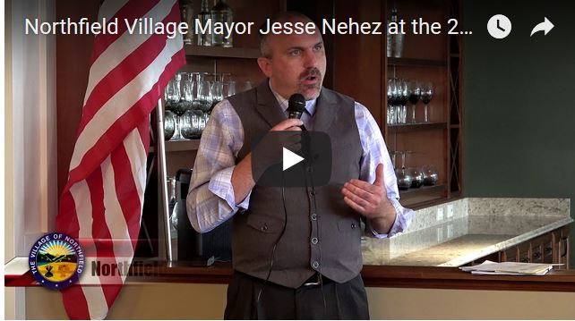 Northfield Village Mayor Jesse Nehez at the 2017 Annual State of the Communities
