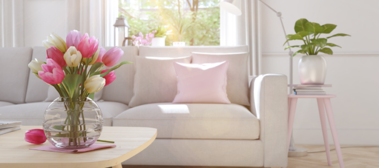 flowers in vase on table