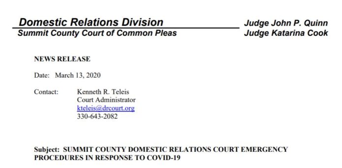SUMMIT COUNTY DOMESTIC RELATIONS COURT EMERGENCY PROCEDURES IN RESPONSE