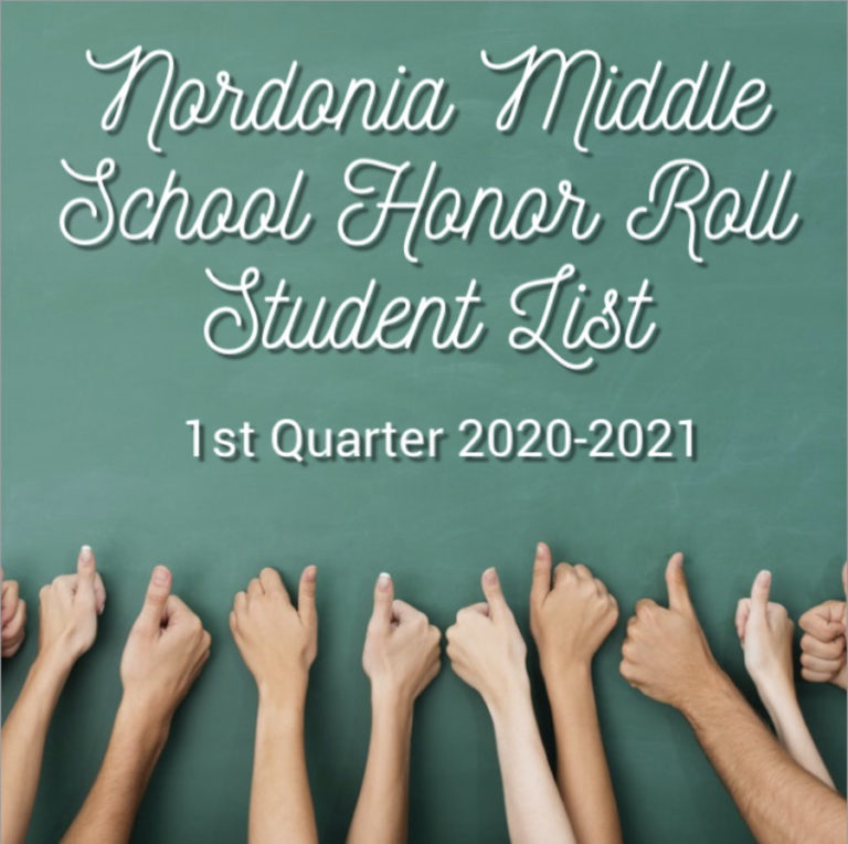 Nordonia Middle School Honor and Merit Roll for 1st Quarter