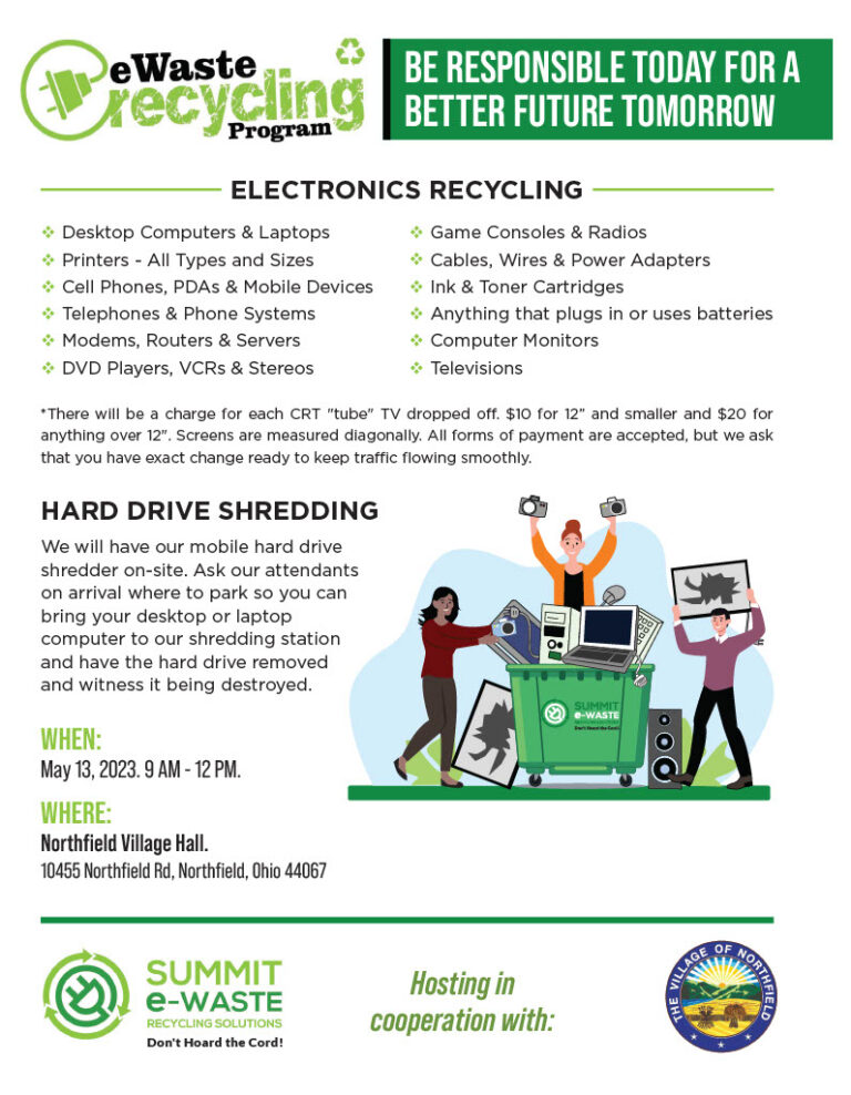 Northfield Village eWaste Recycling Program