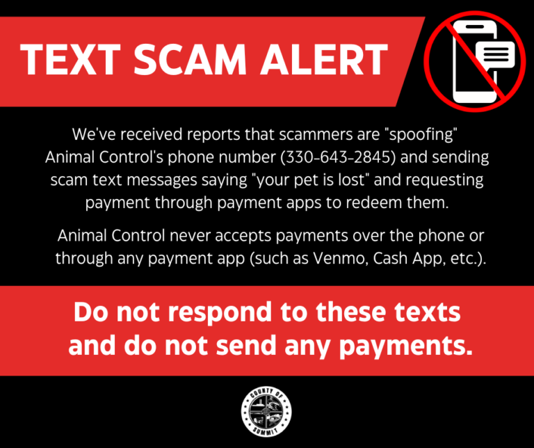 Animal Control Warns Community Of Payment Scam