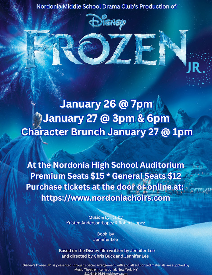Nordonia Middle School Drama Club Will Perform Disney’s Frozen JR. Jan. 26 & Jan. 27, 2024 (PHOTO GALLERY)