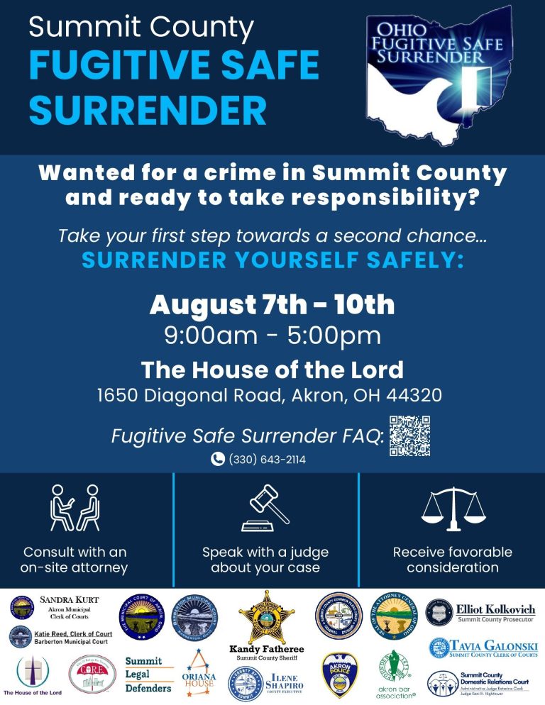 Summit County Plans Fugitive Safe Surrender