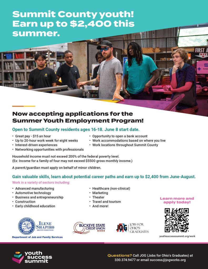 2026 Summer Youth Employment Program Opens in Summit County