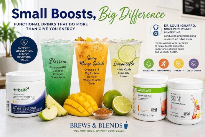 Functional Energy and Nitric Oxide at Brews & Blends